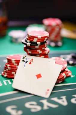 Bir Casino Black Jack masası. 