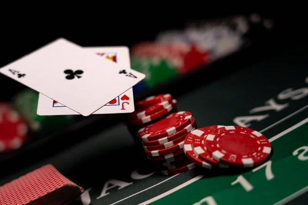 Casino Black Jack Table — Stock Photo, Image