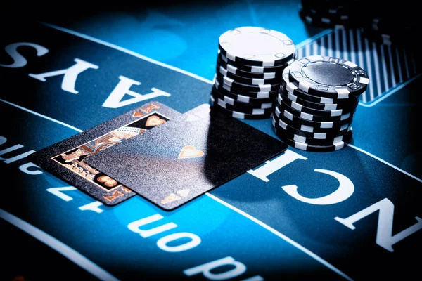 Bir Casino Black Jack Masası — Stok fotoğraf