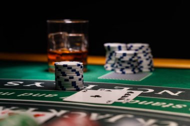 Bir Casino Black Jack masası. 