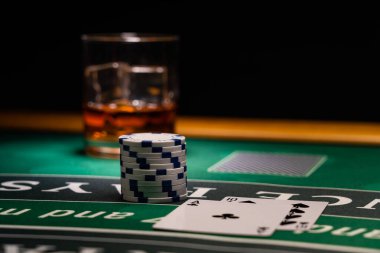 Bir Casino Black Jack masası. 