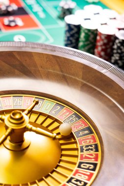 Kumarhanedeki Dönen Rulet masası Seçici Odaklanma