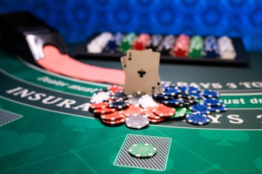 Bir Casino Black Jack masası. 
