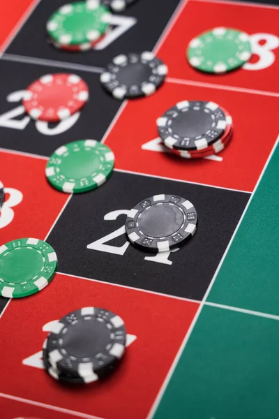 Roulette table close up at the Casino - Selective Focus