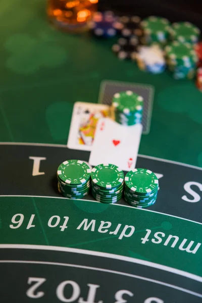 Casino Black Jack Table — Stock fotografie