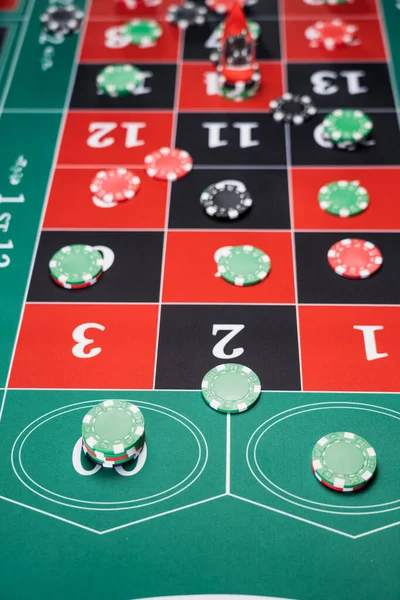 Roulette table close up at the Casino - Selective Focus