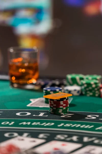 Casino Black Jack Table — Stock fotografie