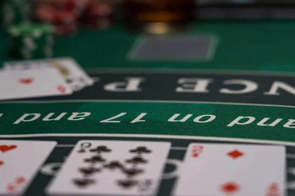 Casino Black Jack Table — Stock Photo, Image