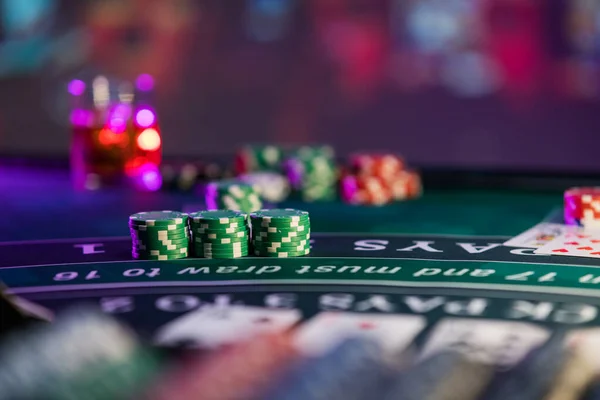 Una Mesa Casino Black Jack — Foto de Stock