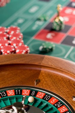 Kumarhanedeki rulet masası Seçici Odak