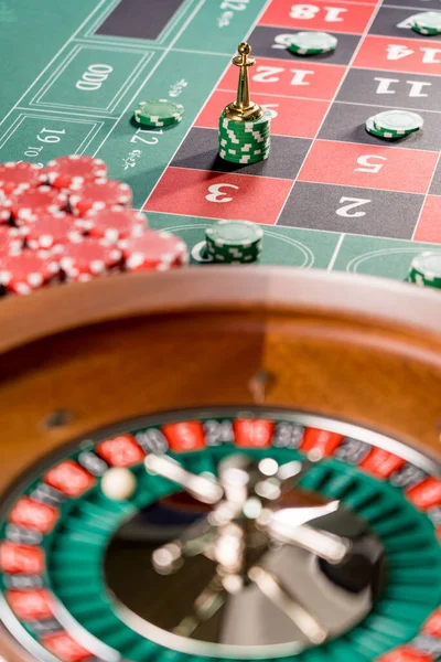 Roulette table close up at the Casino - Selective Focus