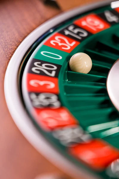 Roulette wheel close up at the Casino - Selective Focus