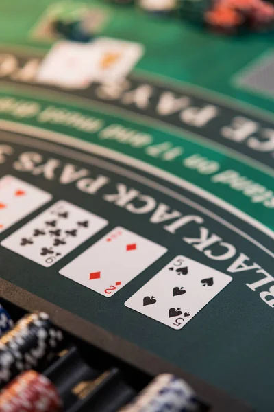 Una Mesa Casino Black Jack — Foto de Stock