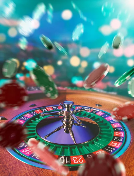 Roulette Bord Närbild Kasinot Selective Focus — Stockfoto
