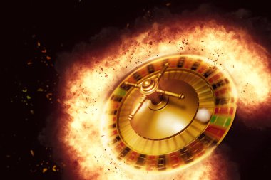 Patlayan kumarhane ruleti konsepti - Seçici Odaklanma