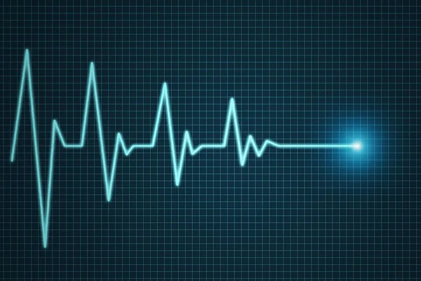 Heart beat line end of life — Stock Photo, Image