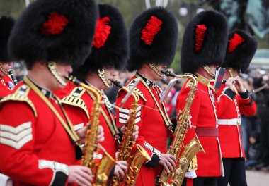 Bekçi Buckingham Sarayı, Londra, İngiltere, değiştirme