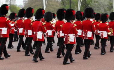 Bekçi Buckingham Sarayı, Londra, İngiltere, değiştirme
