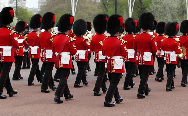 Střídání stráží v Buckinghamském paláci, Londýn, Velká Británie — Stock fotografie