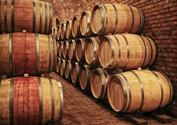 Wine Barrels Wine Vaults Order — Stock Photo, Image