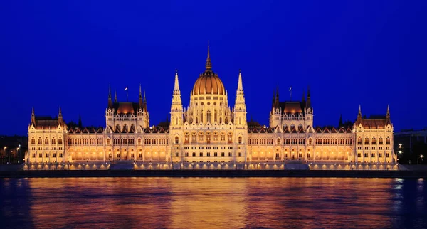 Parlamentet Budapest Ungern Natten — Stockfoto