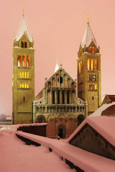 Vier Torenkathedraal Pecs Hongarije — Stockfoto
