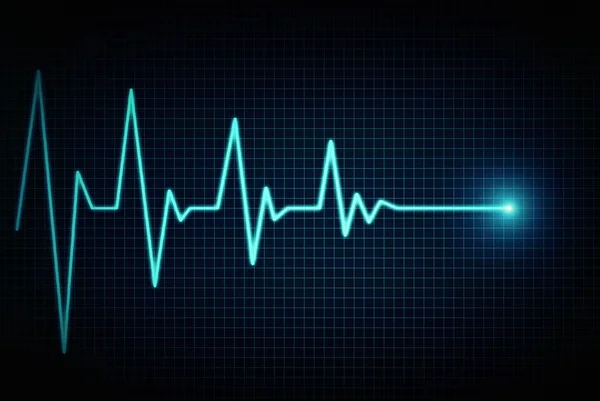 Heart Beat Line End Life — Stock Photo, Image