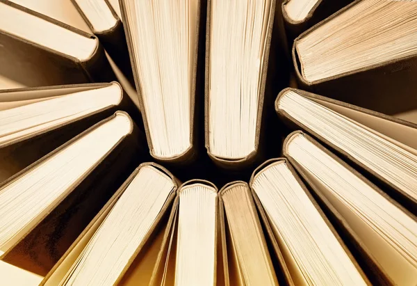 Heap Van Het Boekensymbool Van Literatuur Kennis — Stockfoto