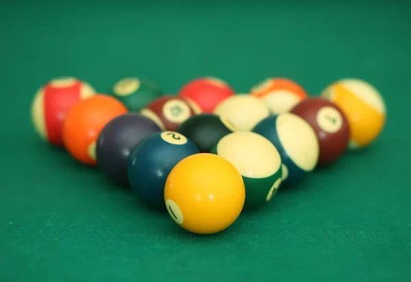 Billiard Balls Triangle Shape — Stock Photo, Image