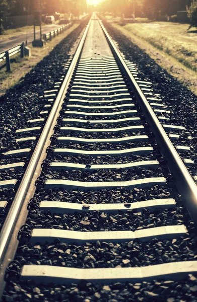 Единая Железнодорожная Линия Вертикали — стоковое фото