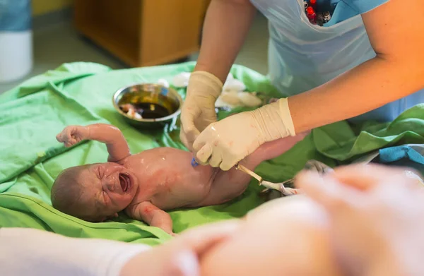 Bebé Recién Nacido Después Del Nacimiento Hospital — Foto de Stock