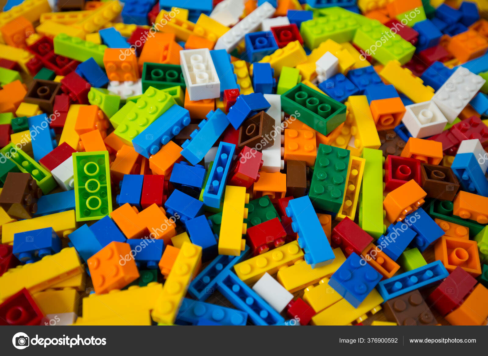 Close Pile Colorful Lego Bricks Stock by ©joruba75