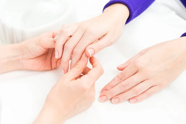 Proceso de manicura francés — Foto de Stock