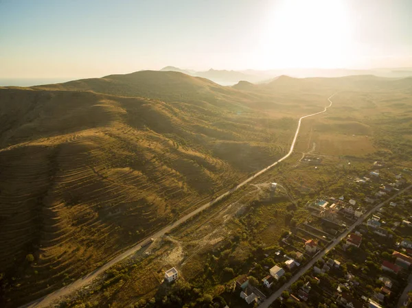 Luchtfoto landschap op de Krim — Stockfoto