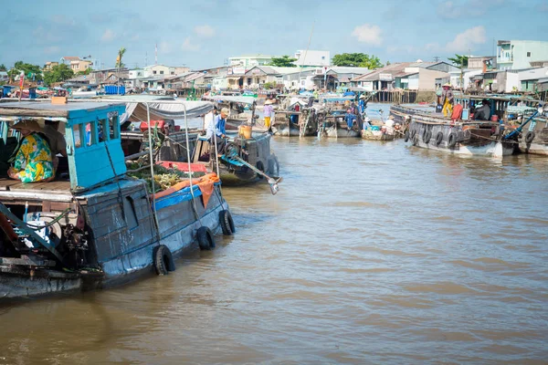 Mercado flotante del Mekong — Foto de Stock