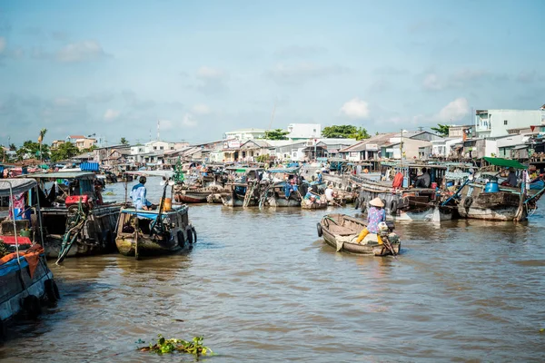 Mercado flotante del Mekong — Foto de Stock