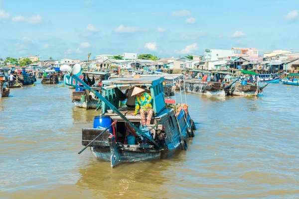 Mercado flotante del Mekong — Foto de Stock