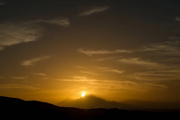 Günbatımı sahara üzerinde — Stok fotoğraf