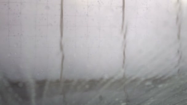 Vista del parabrisas lavado coche — Vídeos de Stock