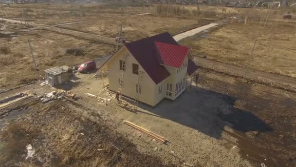 新しい家の建設現場 — ストック動画