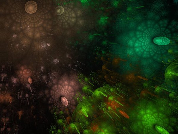 Imaginatory lush fractal texture generated image abstract background