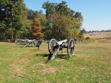toplar Gettysburg savaş alanında satır