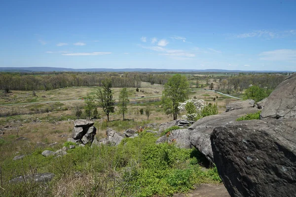 View Gettysburg Battlefield Little Top — Stock Photo, Image