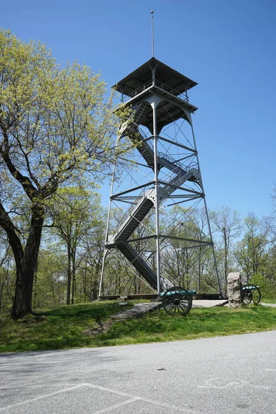 Wieża Obserwacyjna Culps Hill Gettysburgu Pensylwania — Zdjęcie stockowe