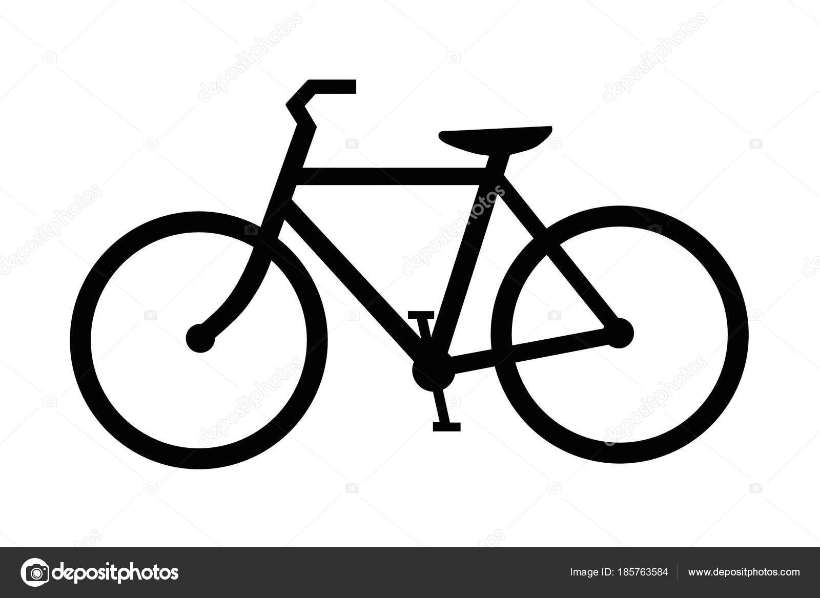 fahrrad mit korb clipart schwarz weiß