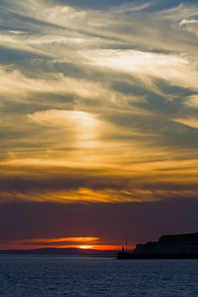 Západ slunce v Newhaven — Stock fotografie