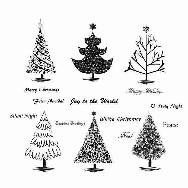 Ilustração de Árvores de Natal — Fotografia de Stock