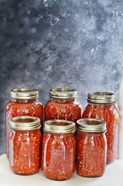 Ev yapımı Salsa ev konserve kavanoz