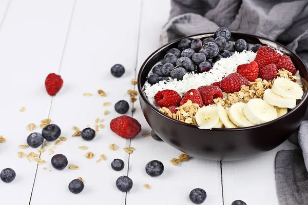 Breakfast Buddha Bowl with Fresh Fruit — Stock Photo, Image