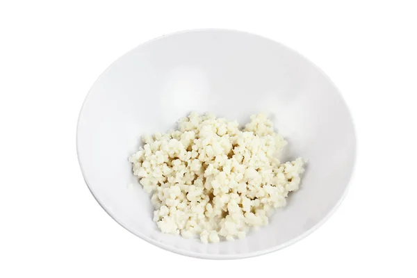 Isolated Bowl of Fresh Kefir Grains — Stock Photo, Image